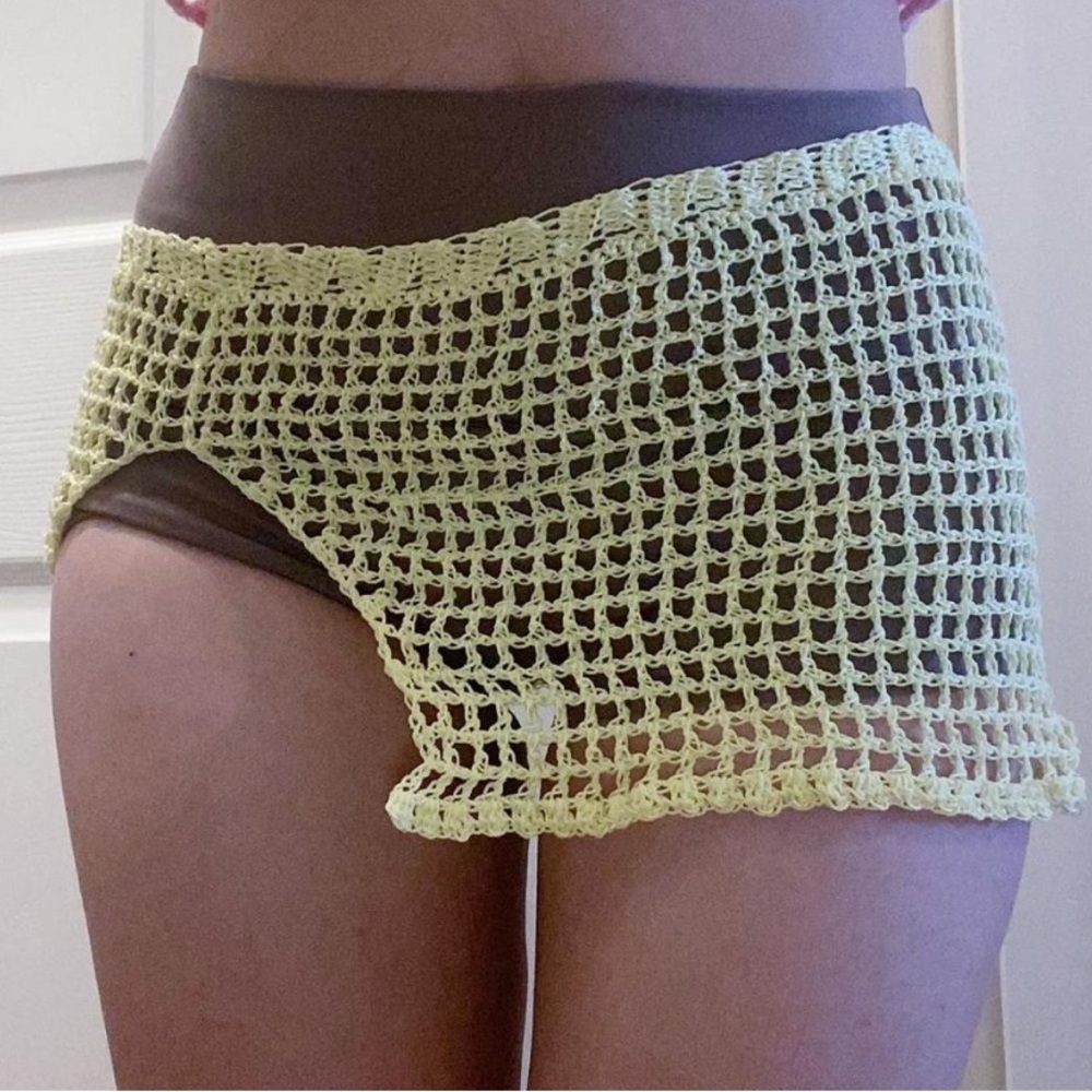 Handmade Crochet Mini Skirt Cover Up